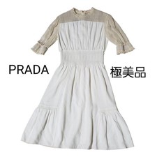 PRADA Chiffon Dress Shirley Dolman Sleeve Dress F/S from Japan