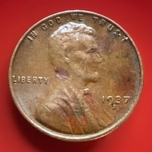 1937-S XF Lincoln Wheat Cent BN Penny Actual Coin Pictured 684