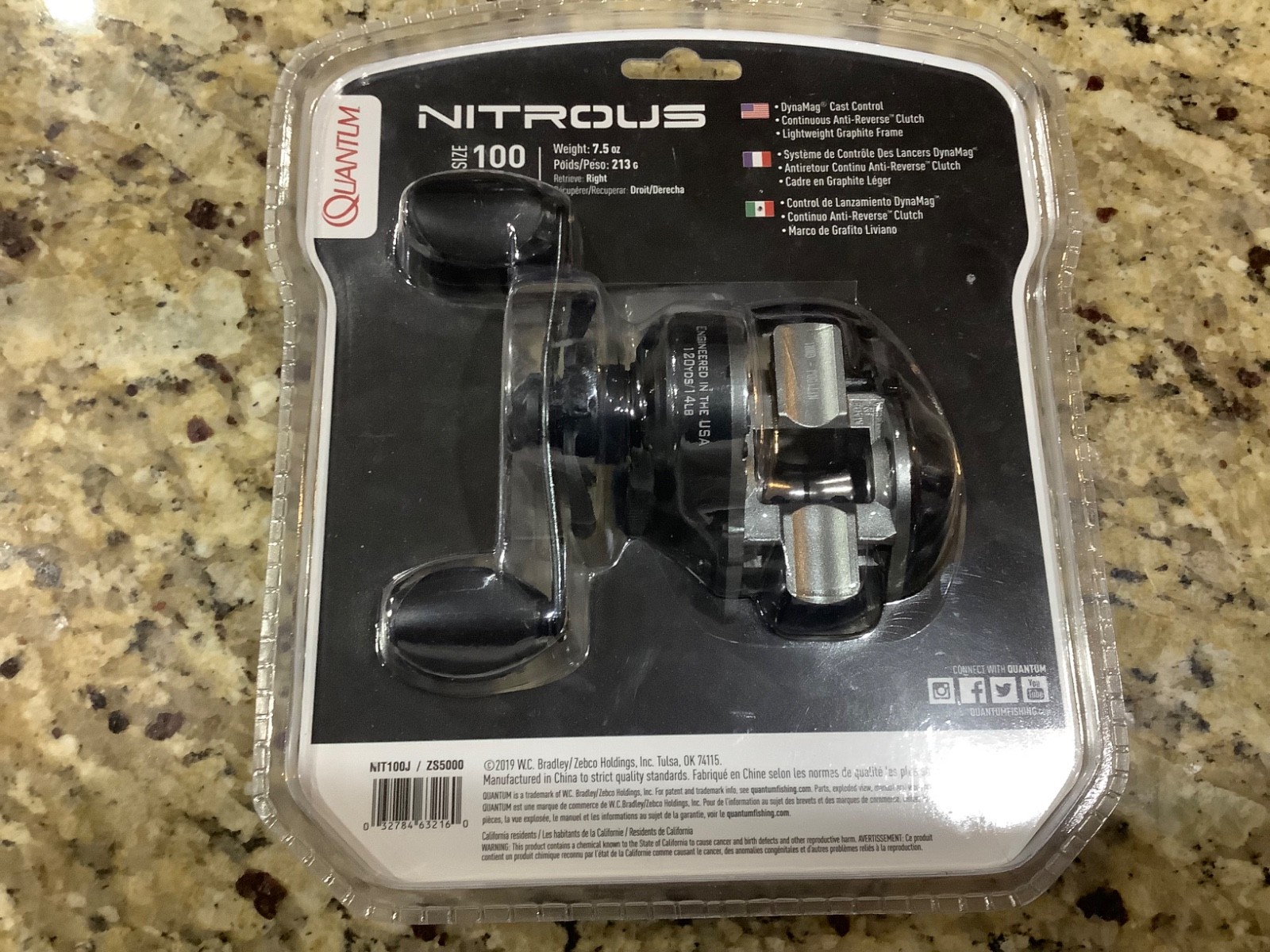 Quantum Nitrous bait casting fishing reel. new.