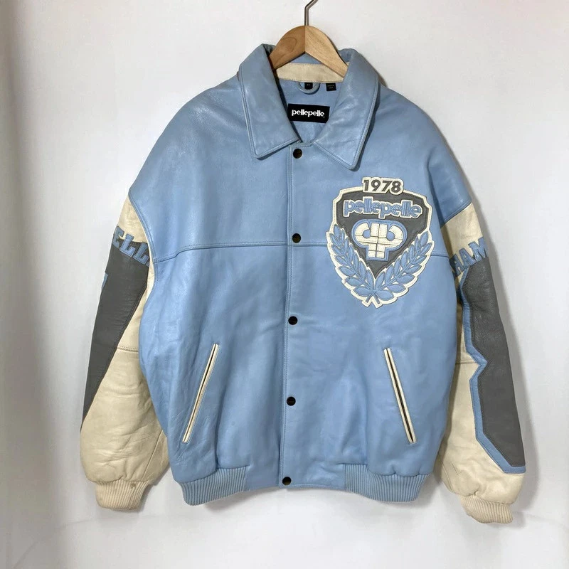 Pelle Pelle Leather Outer Shell Blue Coats, Jackets & Vests for