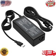 45 Watt USB C Chromebook Charger for Lenovo Yoga 7i, thinkpad Black
