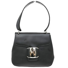 Salvatore Ferragamo Vara Shoulder Bag Leather Black Leather Shoulder Bag Bag