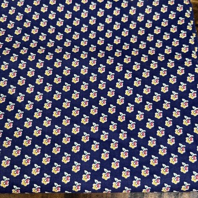 Cotton Fabric Blue with FLowers Joan Kessler Concord Fabric 2 2/3 Yds + 100 