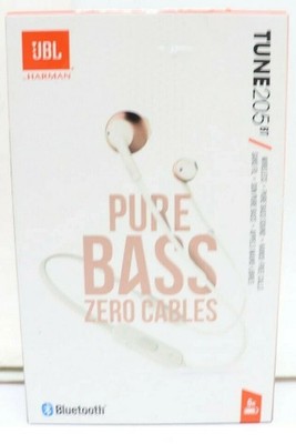 JBL Earphones Neckband Tune 205bt Wireless  Harman Sound Silver