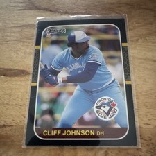 Donruss 1987 Cliff Johnson Toronto Blue Jays MLB Baseball Card #645