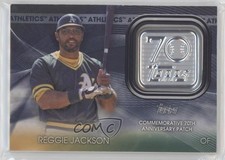 2021 Topps 70th Anniversary Manufactured Logo Blue Reggie Jackson Patch HOF 18l6