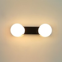Badlampe Spiegel Wand In Schwarz Weiß Glas Kugel Schirm Wandleuchte Badezimmer