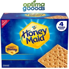Honey Maid Graham Crackers Honey 14.4 oz 4 Pack Snack Baking Family Size