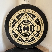Sportcraft Unicorn Dart Board  Vintage Baseball Dart Board Set, Black/White