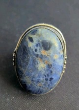 Vintage 925 Sterling Silver Blue Stone Ring S...