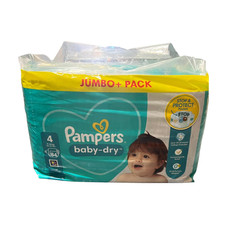 Pampers Baby Dry Nappies Size 4 Jumbo Pack 84 Nappies Fast Delivery UK 0.21 per nappy