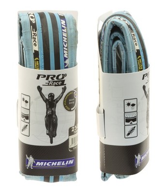 Michelin Pro 2 Race Clincher Tires 700x23c Light Blue/Black Road