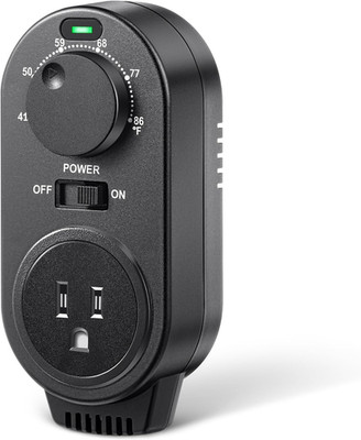 Adjustable Thermostat Plug in Heating and Cooling Thermostat Controlled Outlet
