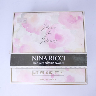 Vintage Nina Ricci Fleur de Fleurs Perfumed Dusting Powder 6 oz New Sealed Rare