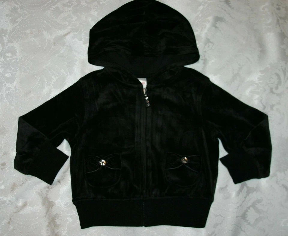 Sudadera con Capucha Gymboree RETRATO FAMILIAR LaBELLE EPOQUE Terciopelo Negro Nueva con Etiquetas 6 8 Foto 2 de 2