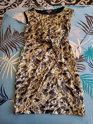 vince camuto olive green dress NWT VINCE CAMUTO Wrap Front Mini Dress Pine Forest Dark Army Green Tie  Waist New