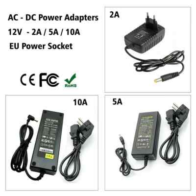 DC 12V 2A Netzteil 24W 60W 120W Steckernetzteil Ladegerät 240V