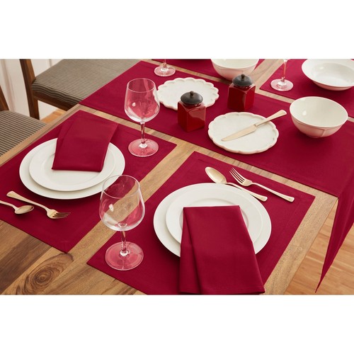 Solino Home Linen Table Runner for Summer Kitchen Decor, Dru, Cotton Linen Plain - Picture 49 of 70