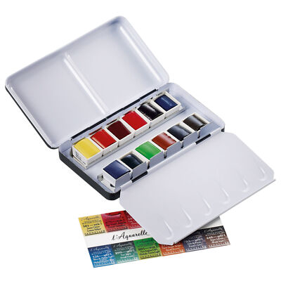Sennelier Aquarellfarbe - Pocket-Box mit 12 halben Naepfchen N131605