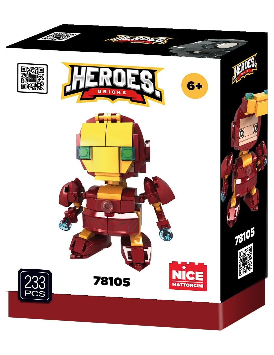 Heroes BRICKS costruzioni per ragazzi personaggio Eroe con armatura di Ferro  in
