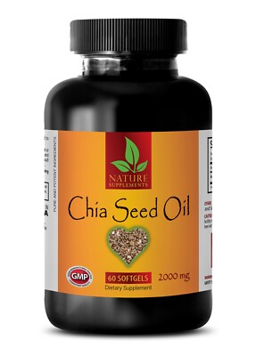 vegan radiance booster - CHIA SEED OIL - omega supplements for beauty 1 Bottle 