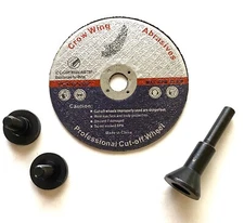 3” Metal Cut-off Wheel (Qty 1) With 3 pc 1/4” Mandrel, Arbor, Shank