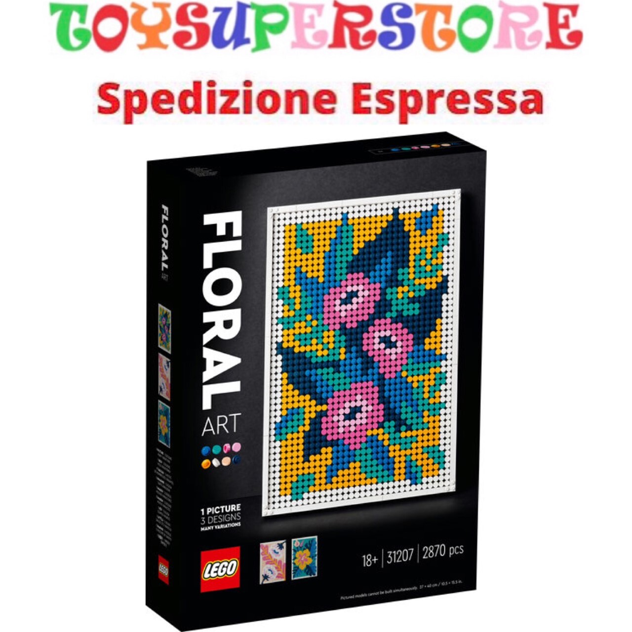 Scheda Tecnica LEGO 31207 Floral Art: Set Mosaico 2870 Pezzi per Collezione