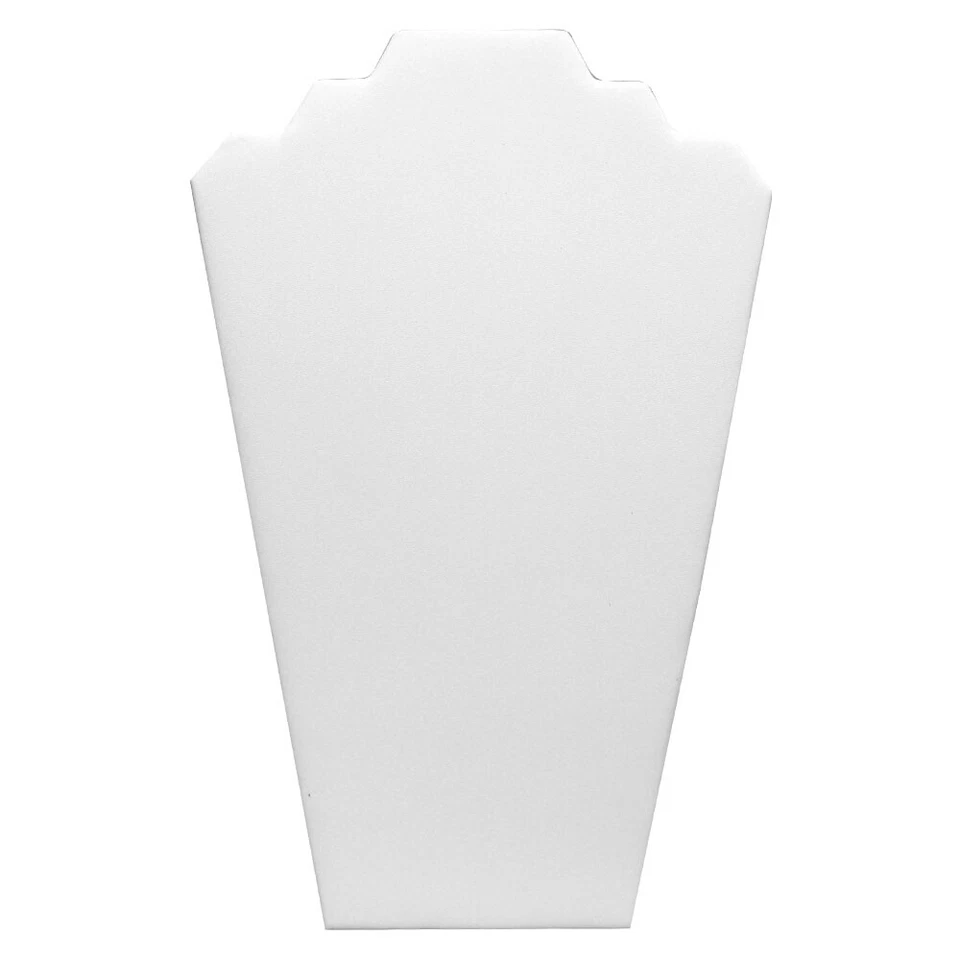 Lote de 6 Collares de Cuero sintético Blanco Caballete de Exhibición de Joyería Soporte Collar Caballete Foto 2 de 3