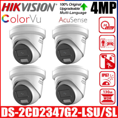 Hikvision DS-2CD2347G2-LSU/SL 4MP ColorVu Strobe Light & Audio Alarm IP Kamera