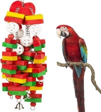 Large Bird Parrot Toys for Cockatoos African Grey Macaws Red Apple NEW