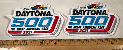 Lot Of 2 NASCAR 2021 Daytona 500 Logo Iron On Patch The Great American Race