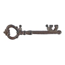 Rustic Cast Iron Metal Skeleton Key Cabinet Door Handle Drawer Pull 5 1/2 inch