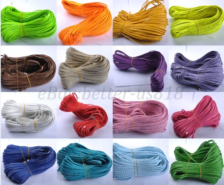 5m Man-Made Leather Braid Rope Hemp Cord For Jewelry Making DIY Bracelets 