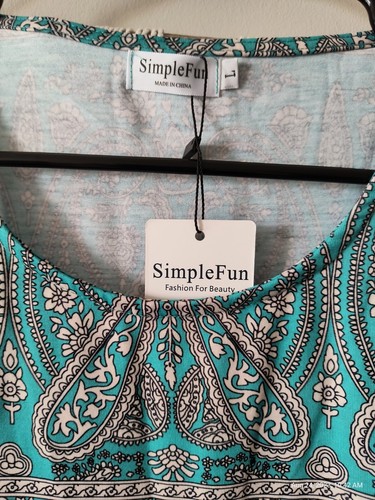 Beautiful Paisley Geometric Dress Size Large Brand New with Tags - Picture 3 of 9
