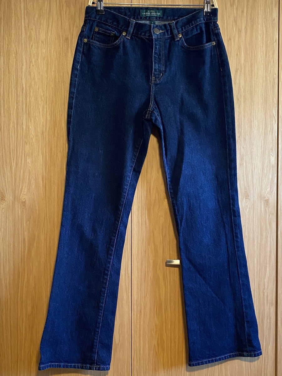 Lauren Ralph Lauren ~ LRL~ Ladies Classic Bootcut Dark Wash Blue