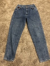 Vintage LEE Mom High Rise Size 14M Made In USA Dark Wash Faded Women s Jean LOOK