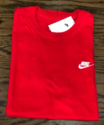 NEW* Men NIKE ESSENTIAL SPORTSWEAR CLUB TEE UNIVERSITY RED (AR4997