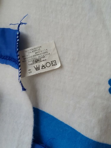 Manta Vinnie the Pooh Vintage Disney Doble Lechín Nubes Azul Hecha en EE. UU. - Imagen 6 de 9