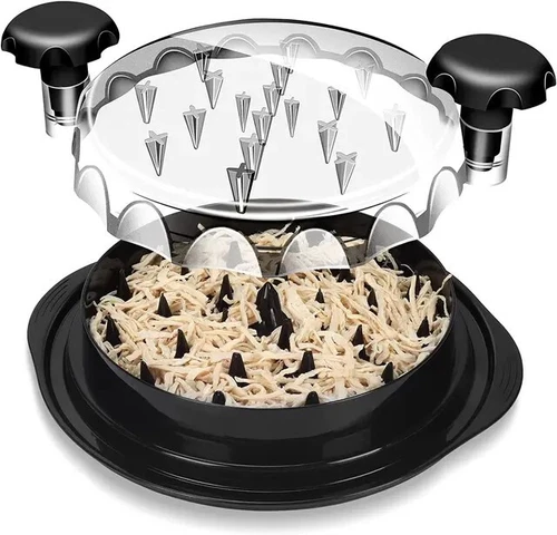 Chicken Breast Shredder Tool, Twist with Brush and Fork, Visible Meat Machine