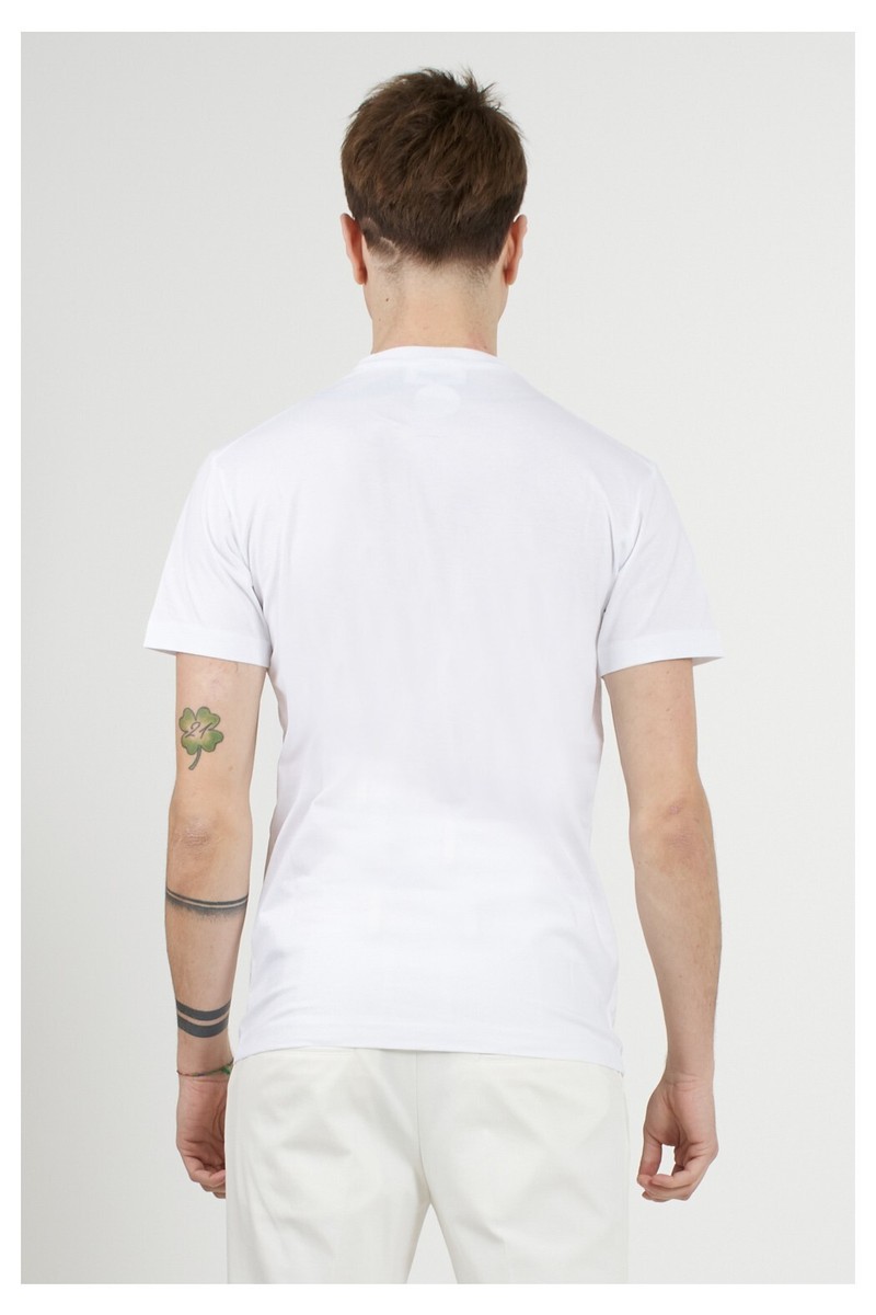 Dsquared2 ICON Tropical Logo Print T-Shirt - White | eBay