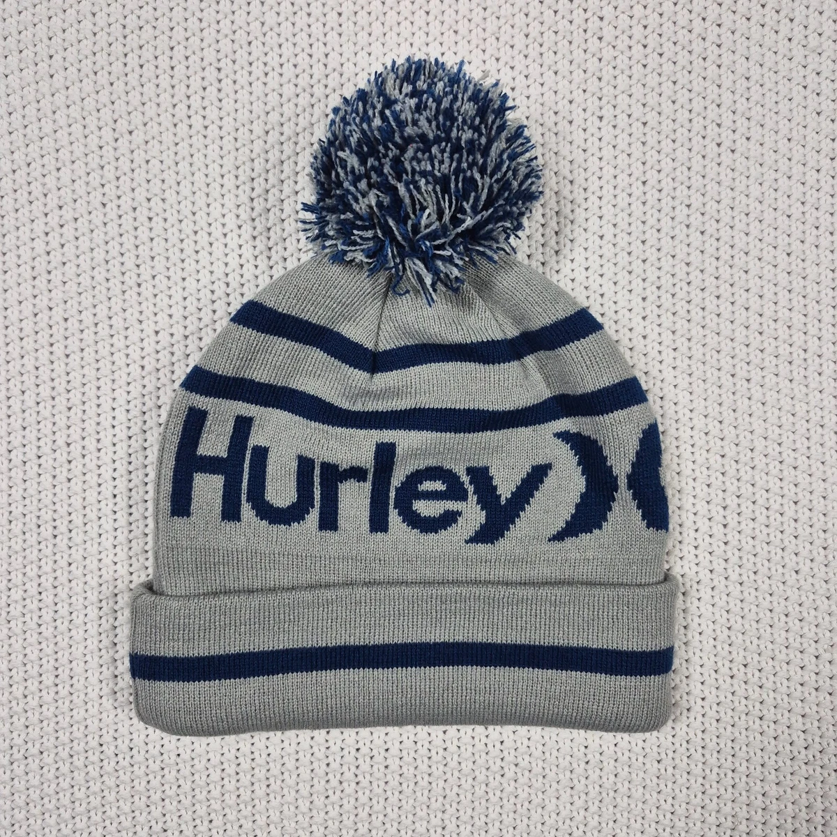 Hurley Original Icon Beanie – Berretto Invernale Donna In Acrilico Morbido – Maglia A Trecce, Logo Ricamato – Taglia Unica (Nero, Avena, Grigio Chiaro) - 2