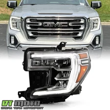 2019-2021 GMC Sierra 1500 w/Halogen Turn Signal LED DRL Headlight - Driver Left