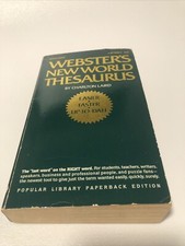 Webster's New World thesaurus