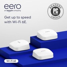 eero Pro 6E Tri-Band AXE5400 Wi-Fi 6E Router Mesh System - White 3-Pack - NEW