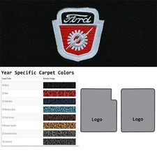 Acc 1957-1960 Ford F-250 Lighting Shield Logo 2pc Loop Floor Mats Acc 1957-1960 Ford F-250 Lighting Shield Logo 2pc Loop Floor Mats