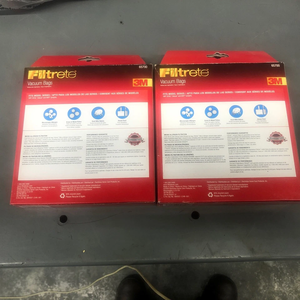 65700 3M Filtrete Vacuum Bags Fits Dirt Devil C Quantity 6 Bags - Image 2 of 2