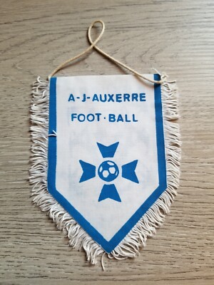 Fanion De Football Rare AJA Auxerre Vintage - 10x12 Cm - Club Français