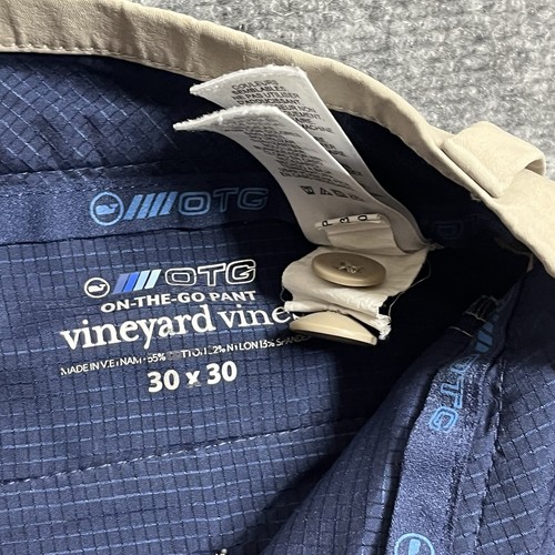 Vineyard Vines On The Go Hose Herren 30x30 beige khaki Chino Golf OTG Performance - Bild 13 von 14