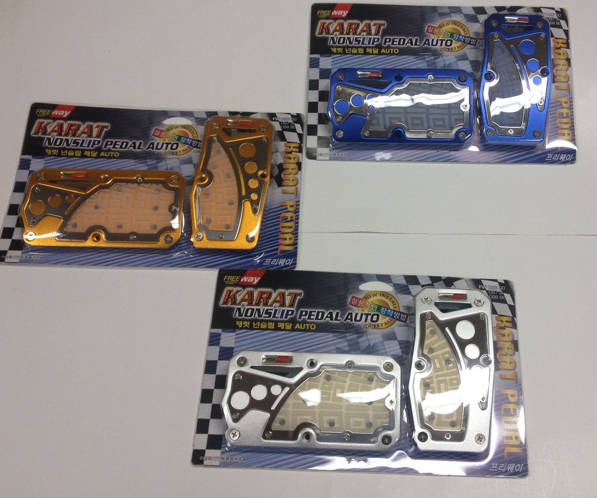 2PCS SET UNIVERSAL JDM KARAT AUTOMATIC BRAKE GAS RACING PEDAL PADS FOR CARS  | eBay