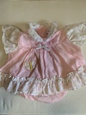 2 Piece Baby Girl Dress By Cradle Togs Pink And White Spring